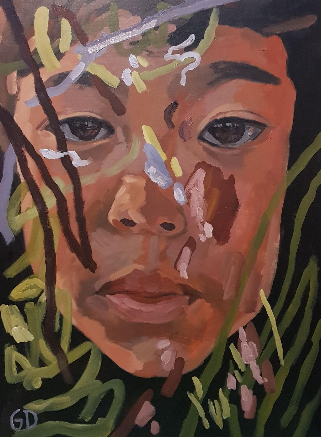 Whatever You Imagine Them To Be. 2019. Acrylic on canvas. Not available for purchase. Acrylic painting of a portrait of a boy.